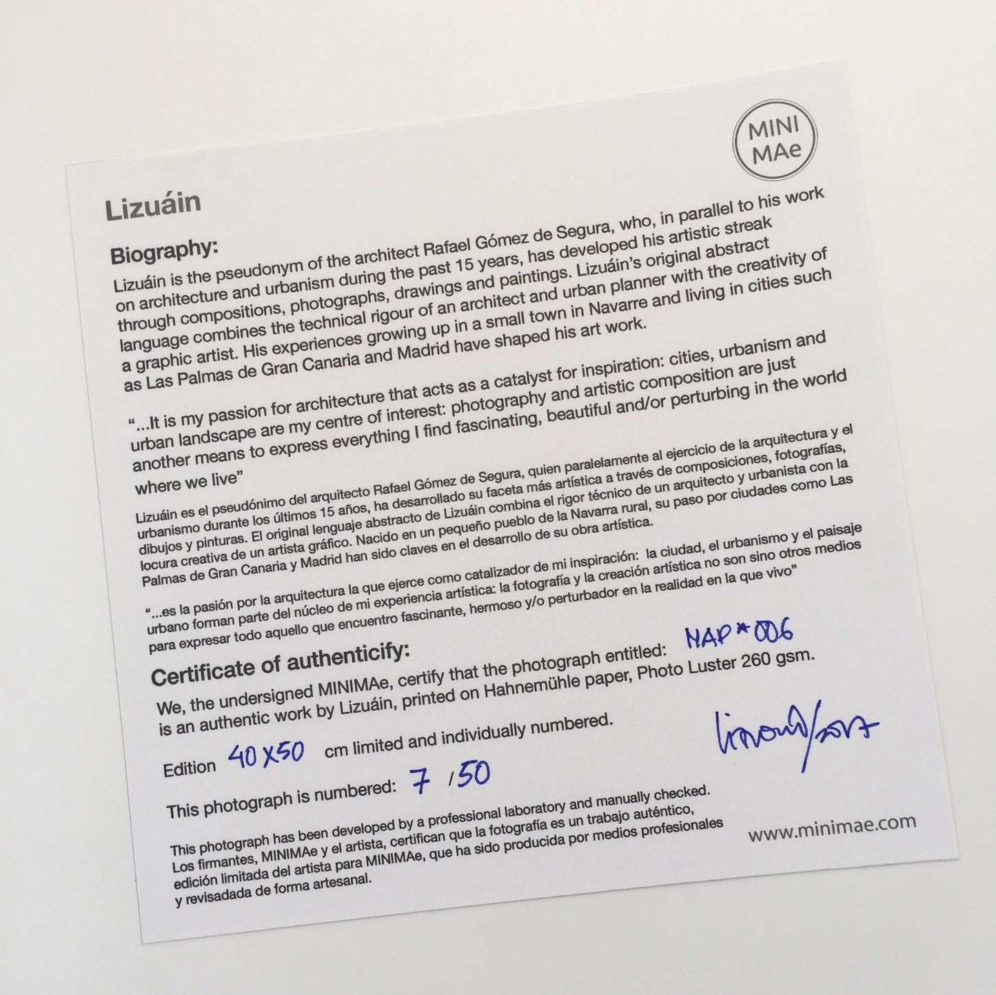 Colmena 0101. Fotografía. Lizuáin