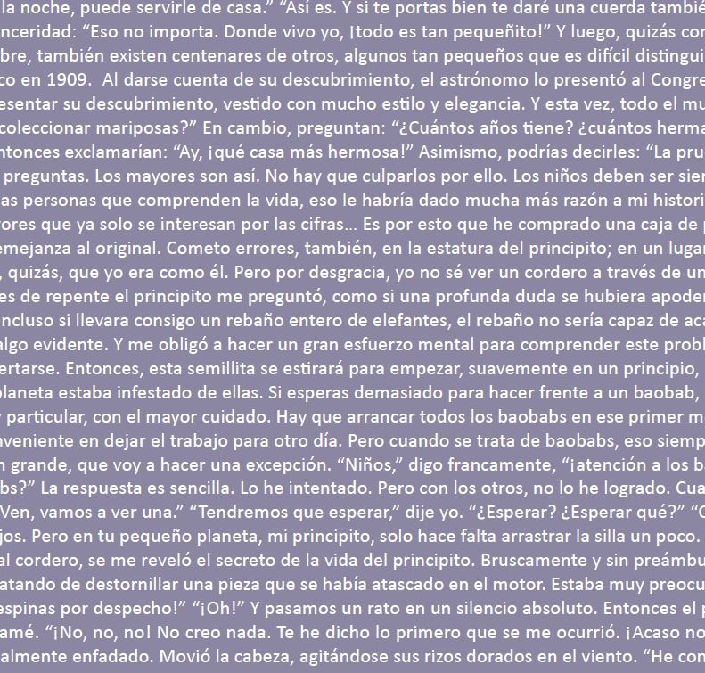 Le Petit Prince libro completo en una pagina