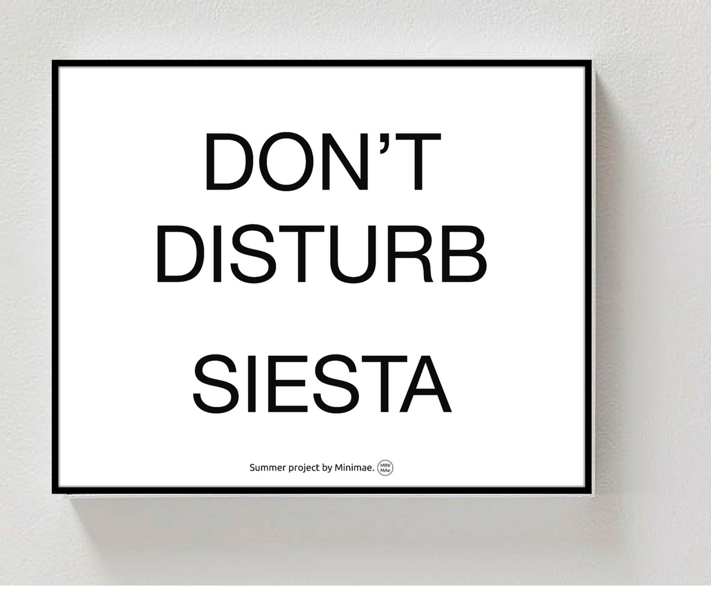 Don´t disturb Siesta. Blanco